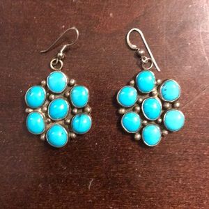 Turquoise Cluster Earrings